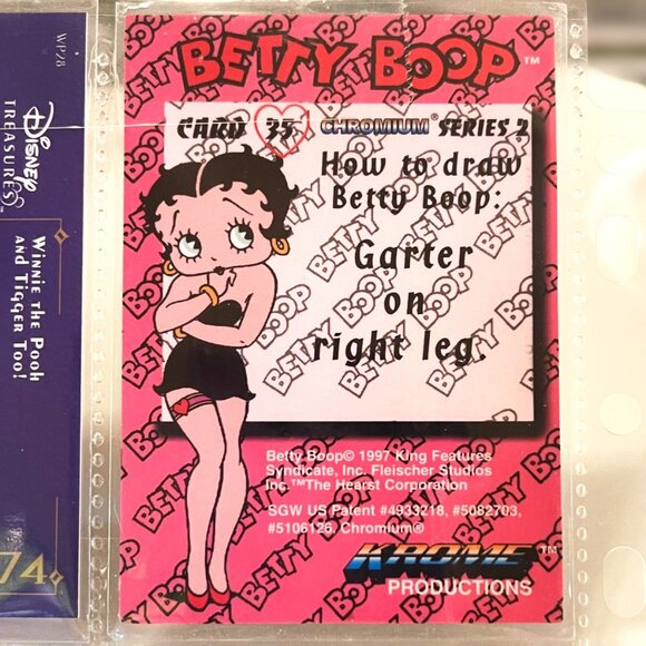 Disney Looney Tunes Trading Card Lot of 8 VTG Betty Boop Foil Mowgli Aladin Pooh - Picture 9 of 11